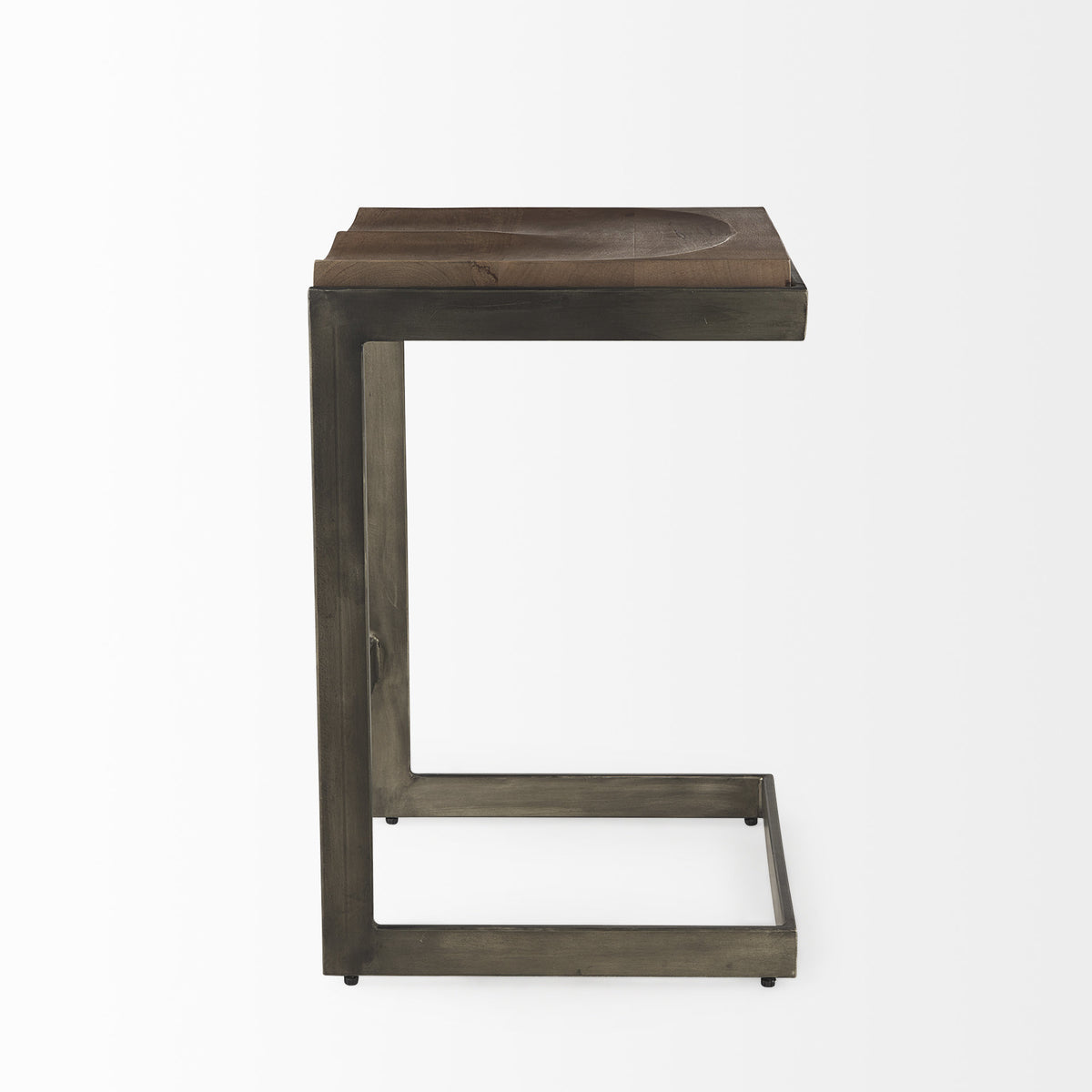 Kiran Medium Brown Wood Barstool — alternate view 3