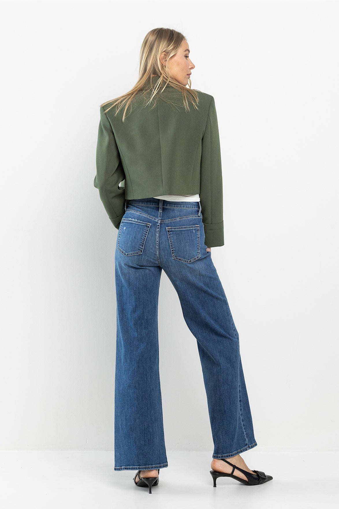 High Rise Wide Leg in Medium Dark — alternate view 2