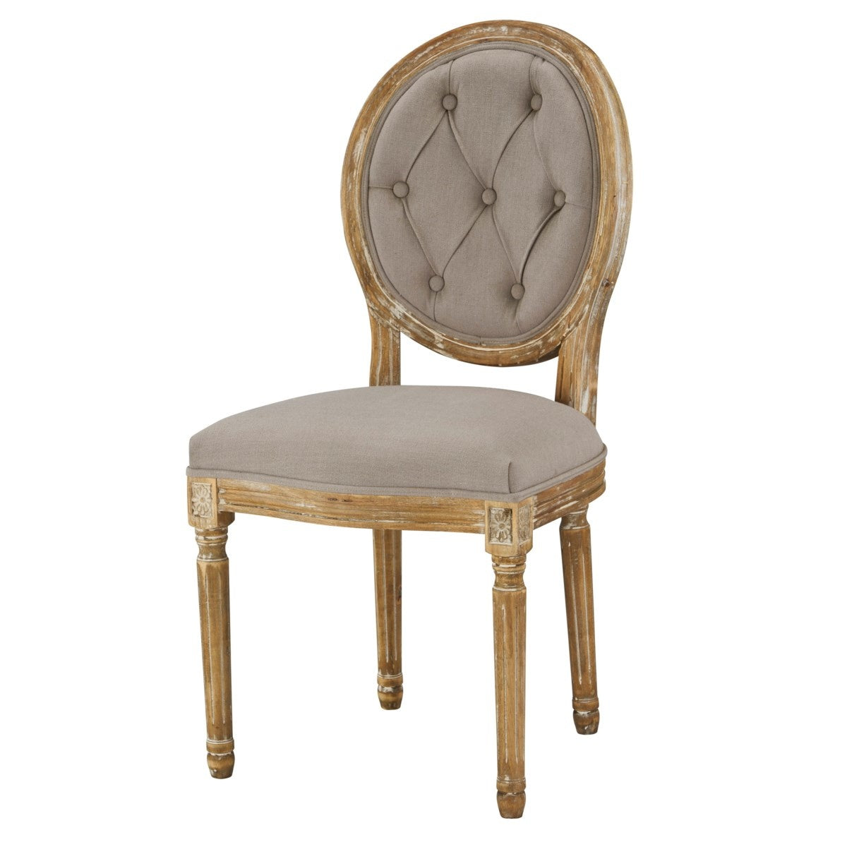 Meg Tufted Side Chair (Grey) — alternate view 2