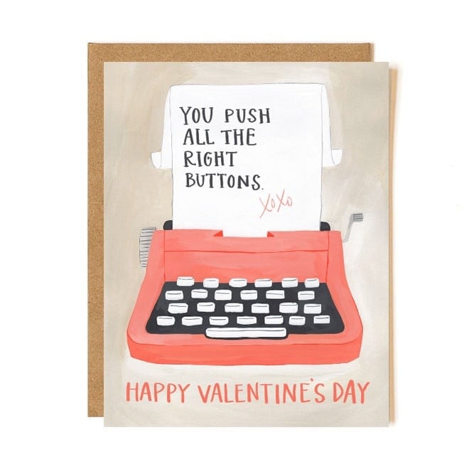 Valentines Typewriter Card — alternate view 2