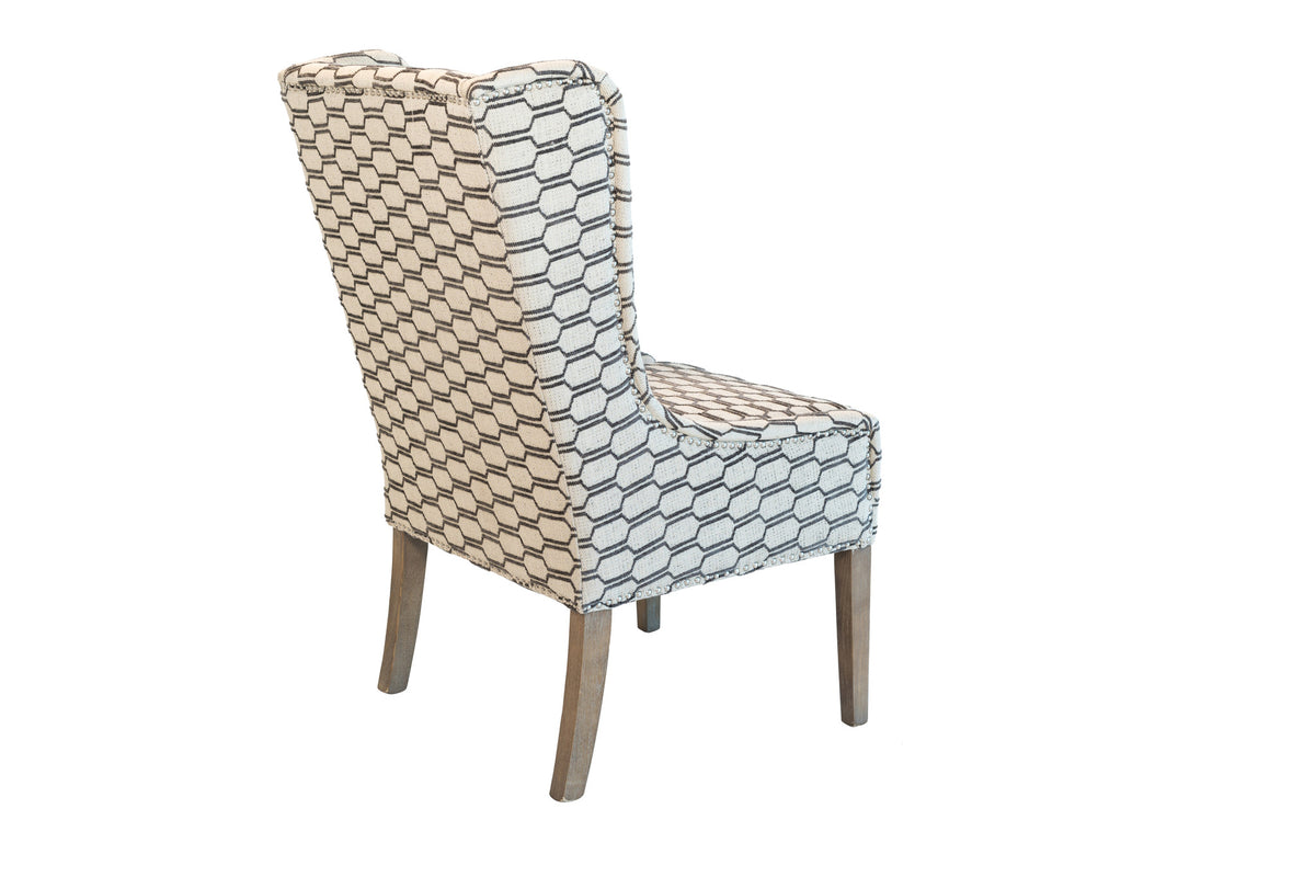 Felicia Arm Chair Grey / Geometric Beige — alternate view 2