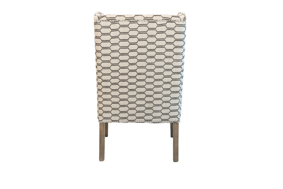 Felicia Arm Chair Grey / Geometric Beige — alternate view 3