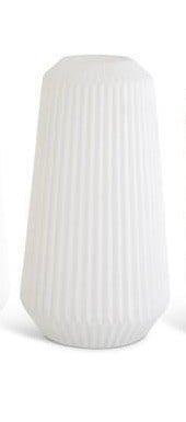 Midline White Ribbed Glass Vase — alternate view 3