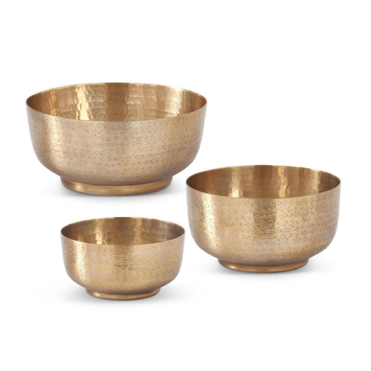 Medium Textured Antiqued Gold Footed Bowl — alternate view 2