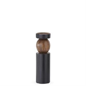 Medium Black & Brown Ball Candleholder — alternate view 3