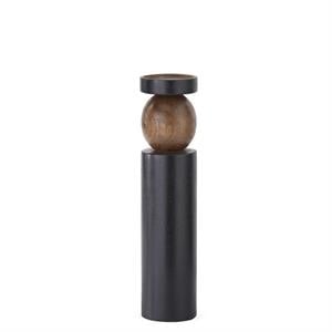 Large Black & Brown Ball Candleholders — alternate view 2
