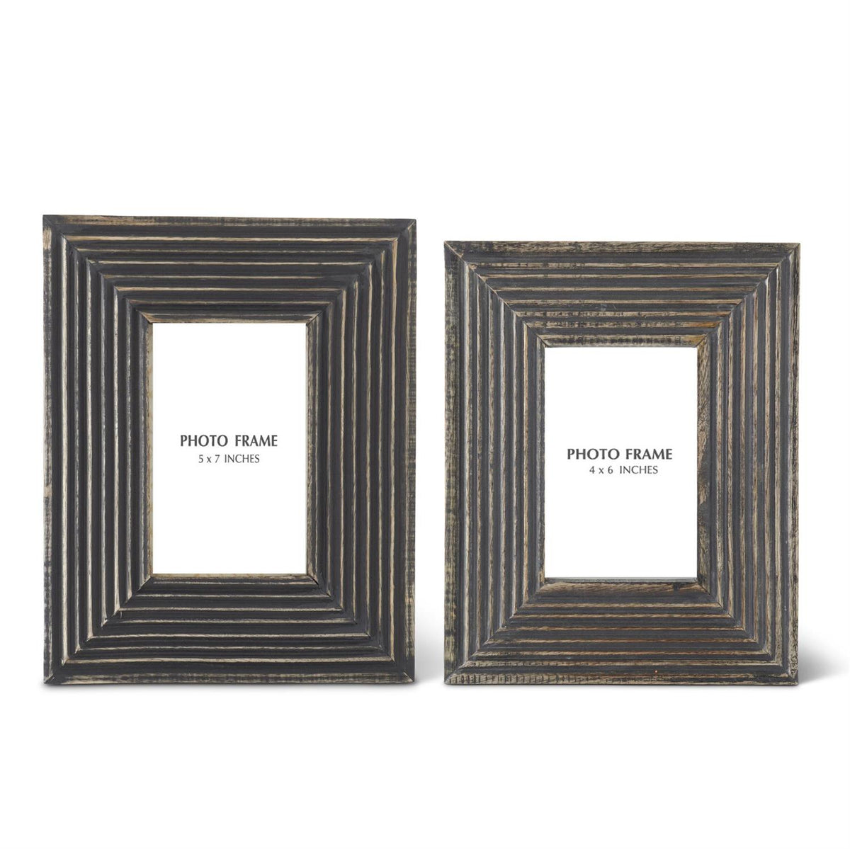 Carved Black Wood Frame