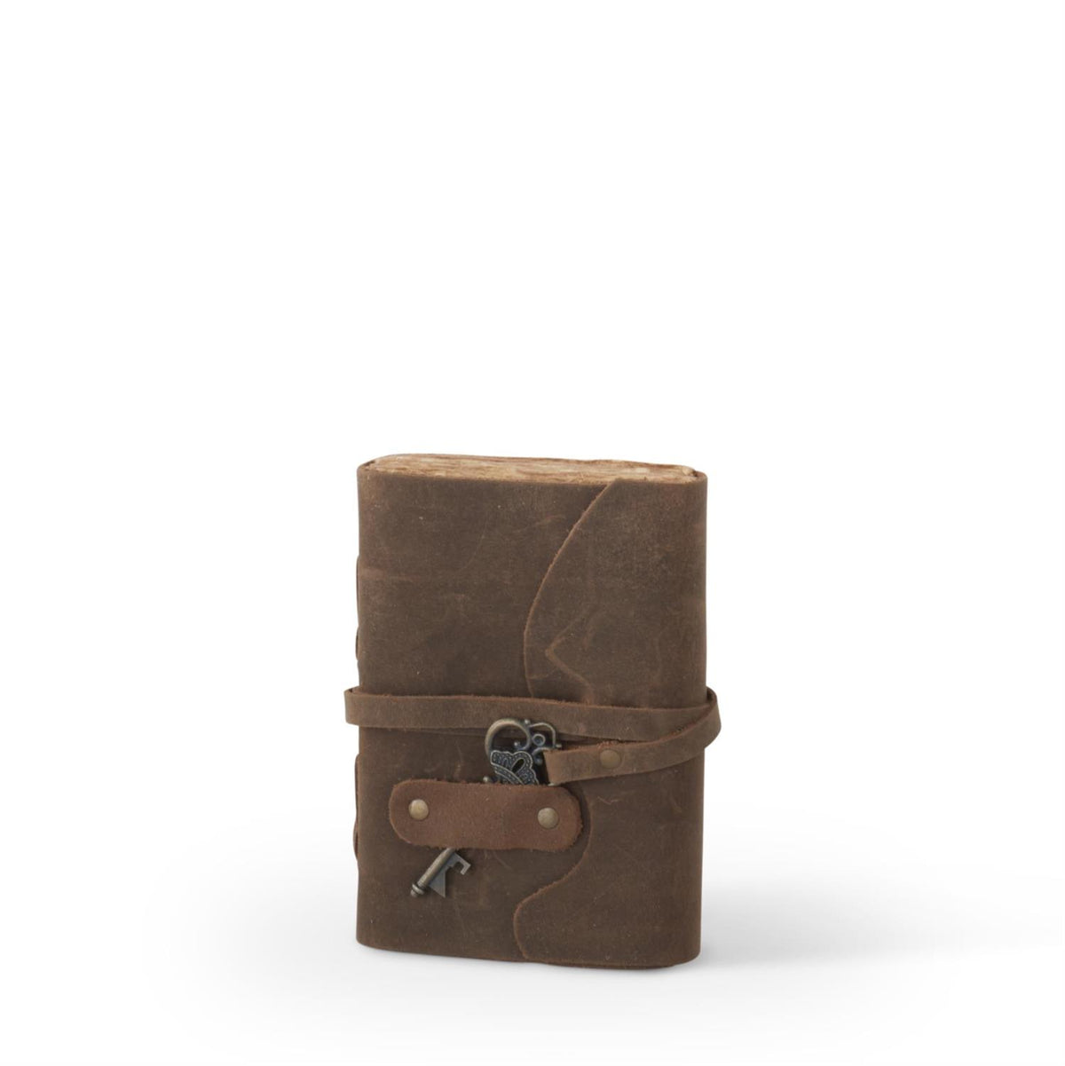 Leather Handcrafted Unlined Journals with Antique Key — alternate view 8