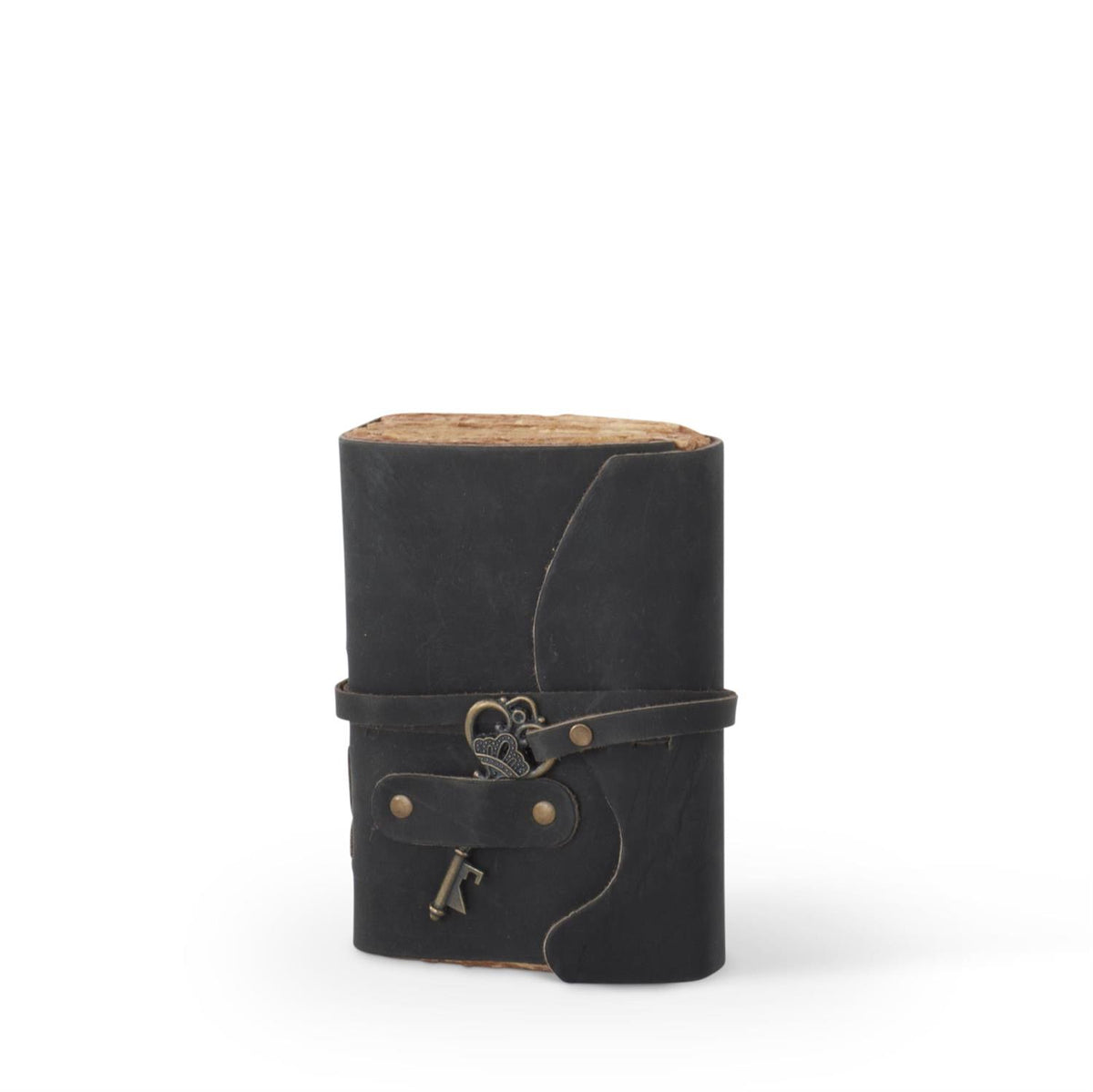 Leather Handcrafted Unlined Journals with Antique Key — alternate view 14