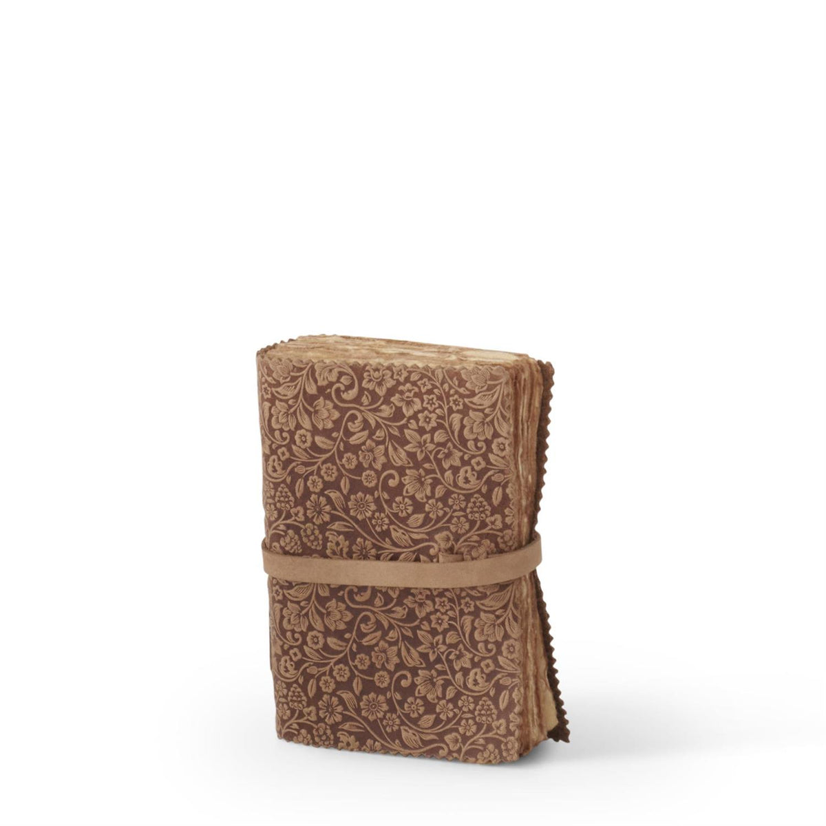 Leather Floral Embossed Handcrafted Deckle Edge Journal — alternate view 5