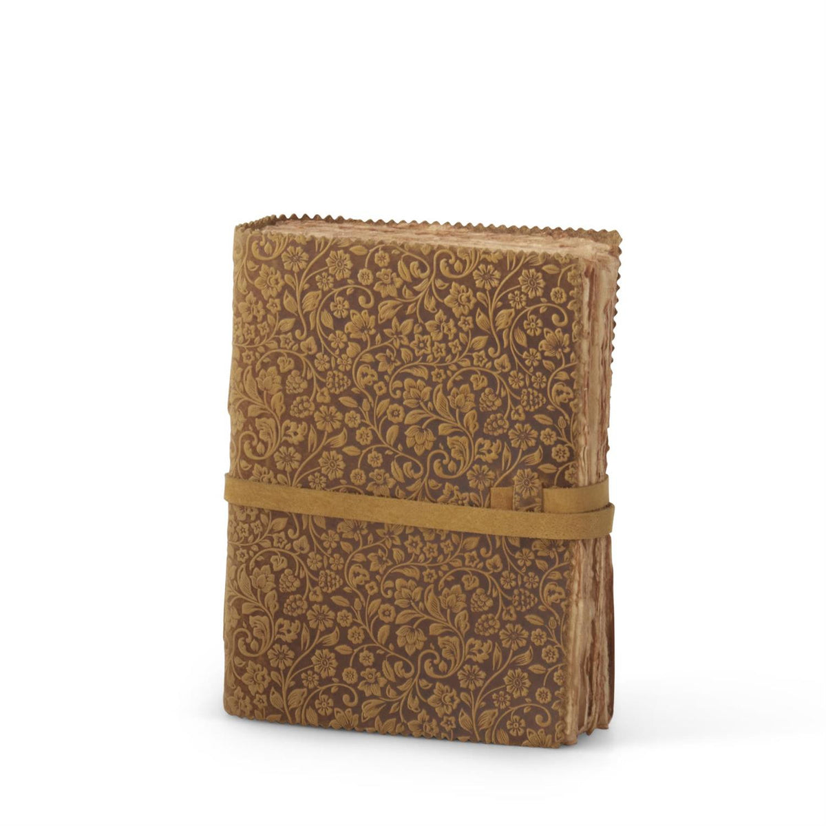 Leather Floral Embossed Handcrafted Journal- 8 Inch — alternate view 6