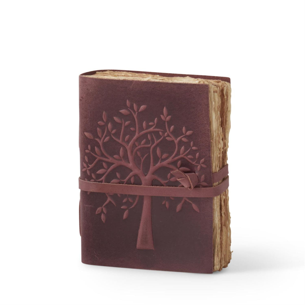 Leather Tree Embossed Handcrafted Deckle Edge — alternate view 6