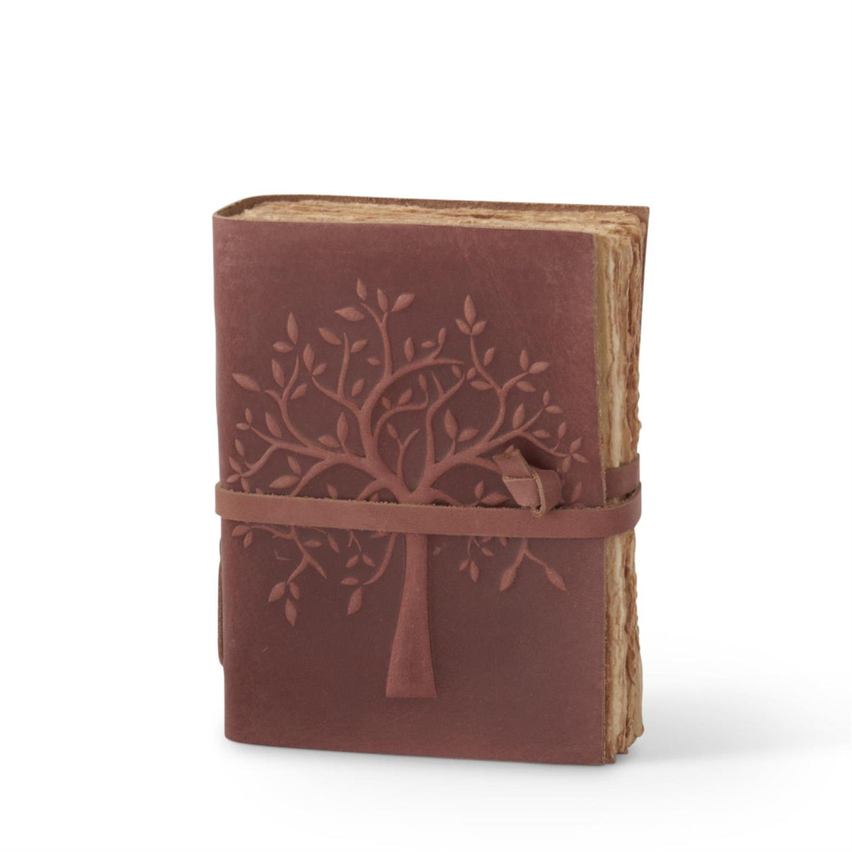 Leather Tree Embossed Handcrafted Deckle Edge — alternate view 7