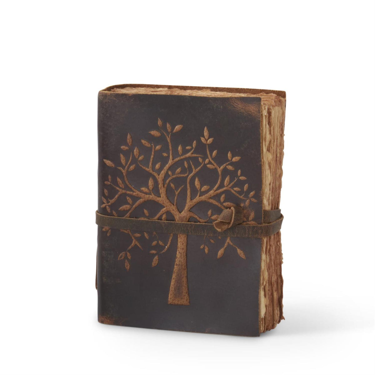 Leather Tree Embossed Handcrafted Deckle Edge — alternate view 9