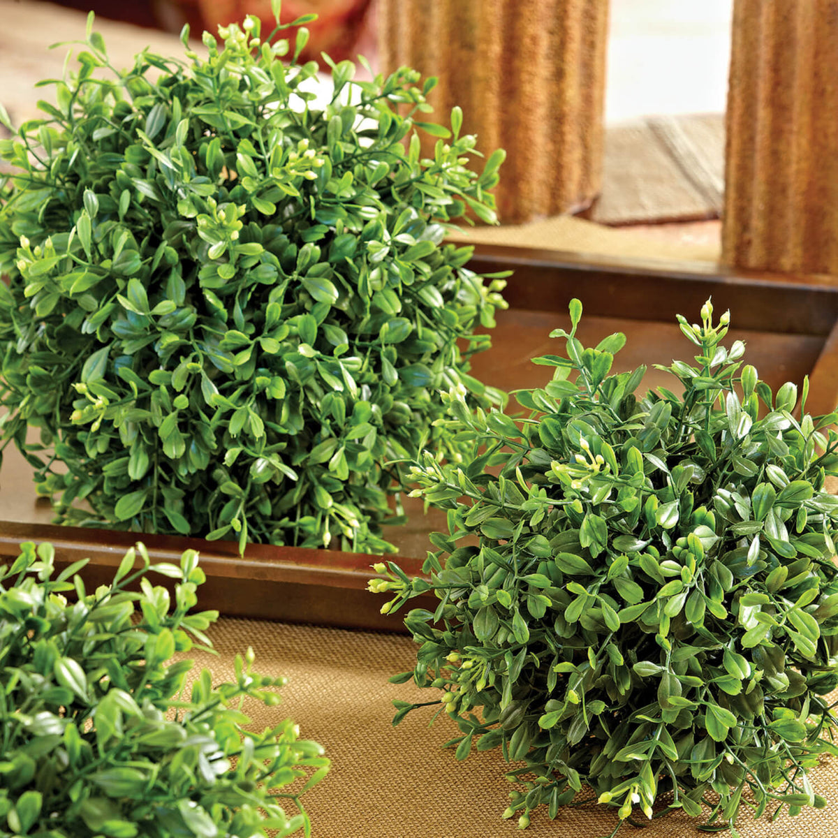 Small Boxwood Decorative Orb — alternate view 2
