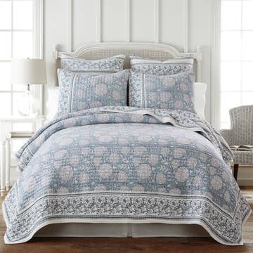 Adare Blue Quilt Set Full/Queen — alternate view 2