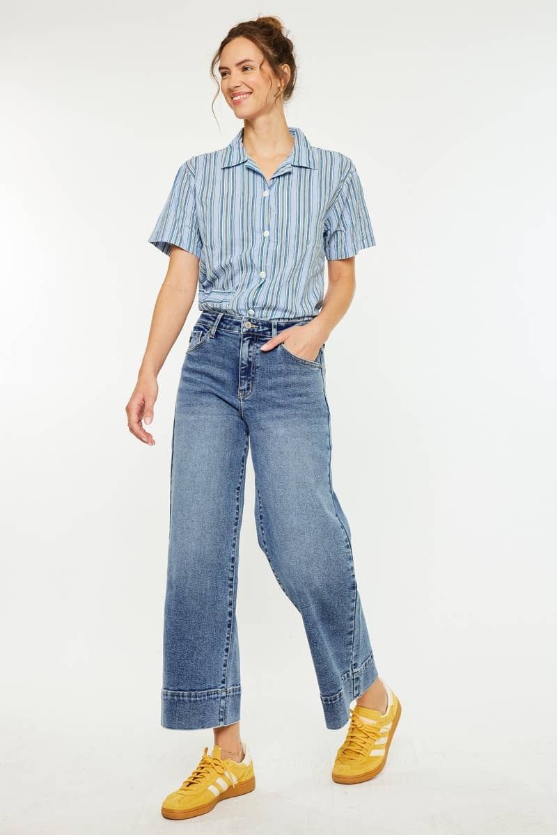Nessa High Rise Crop Wide Leg Jeans — alternate view 2