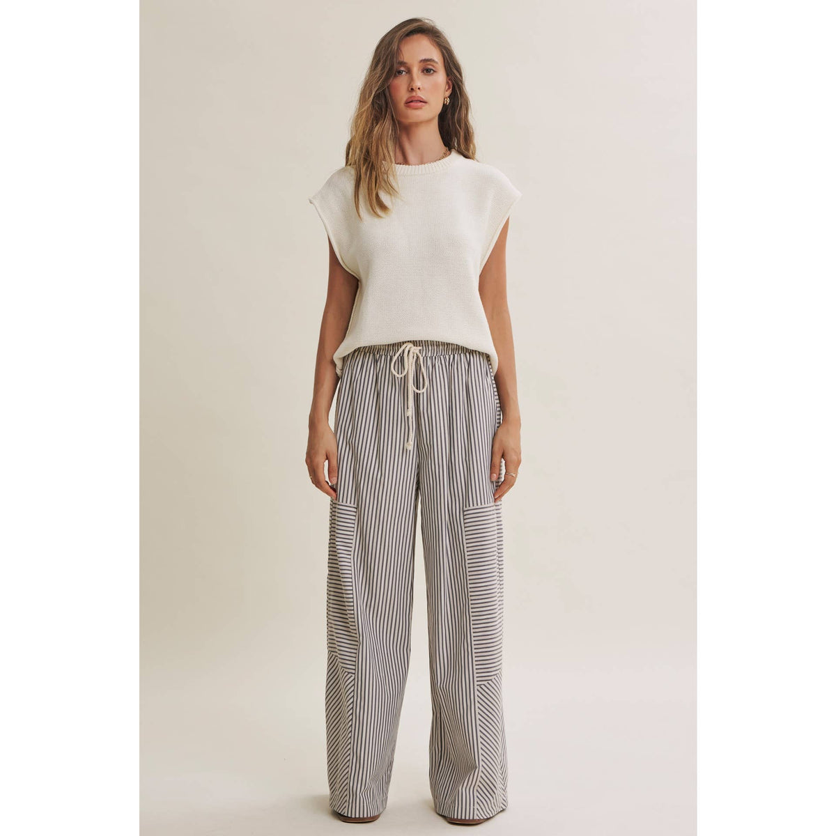 Striped Wide-Leg Pants — alternate view 21