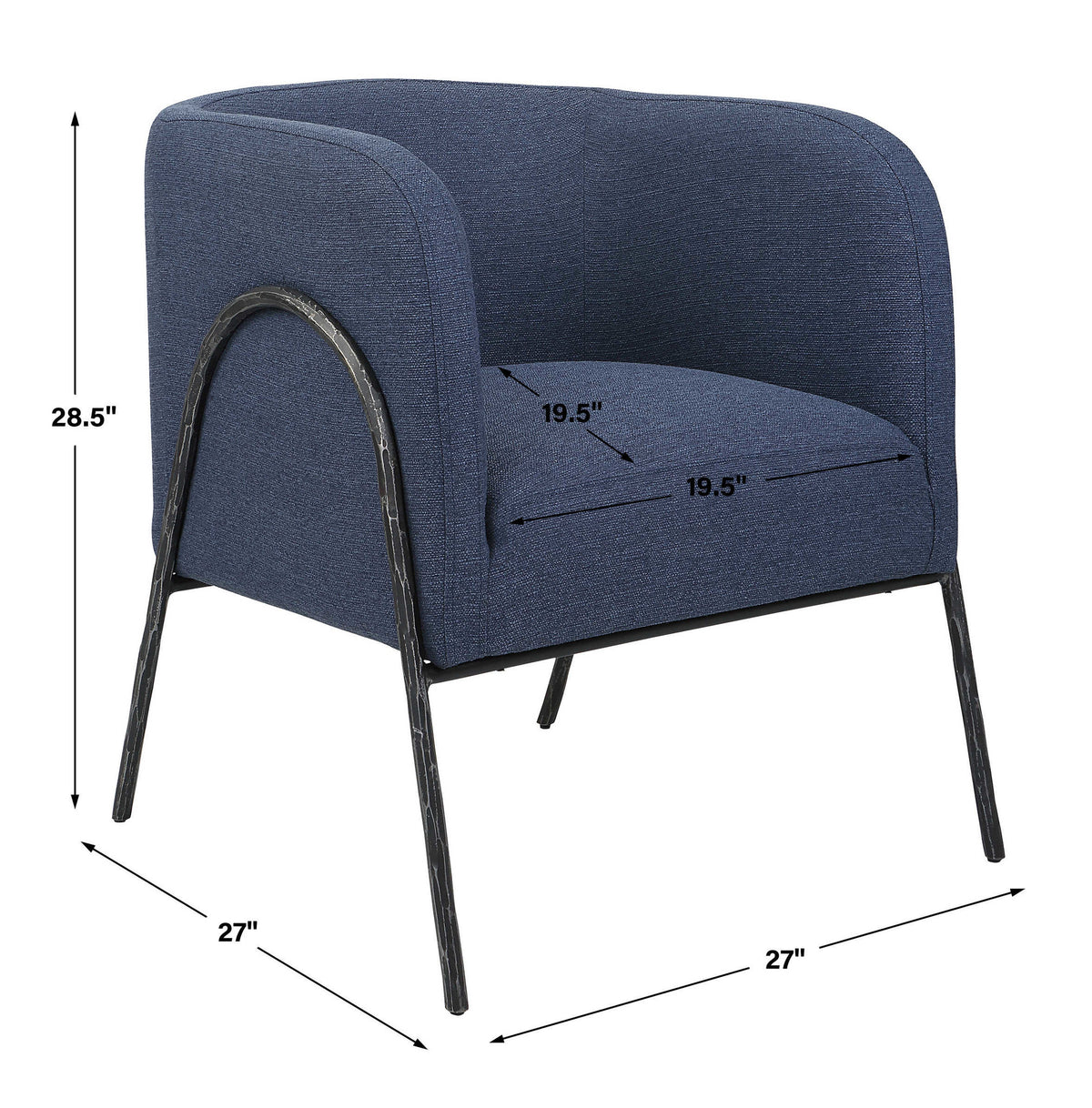 Jacobsen Accent Chair, Denim — alternate view 6