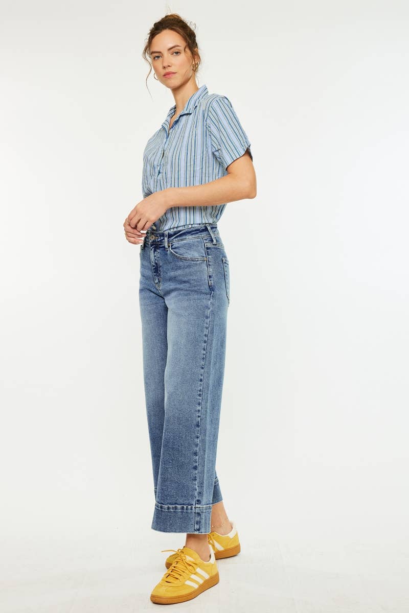 Nessa High Rise Crop Wide Leg Jeans — alternate view 5