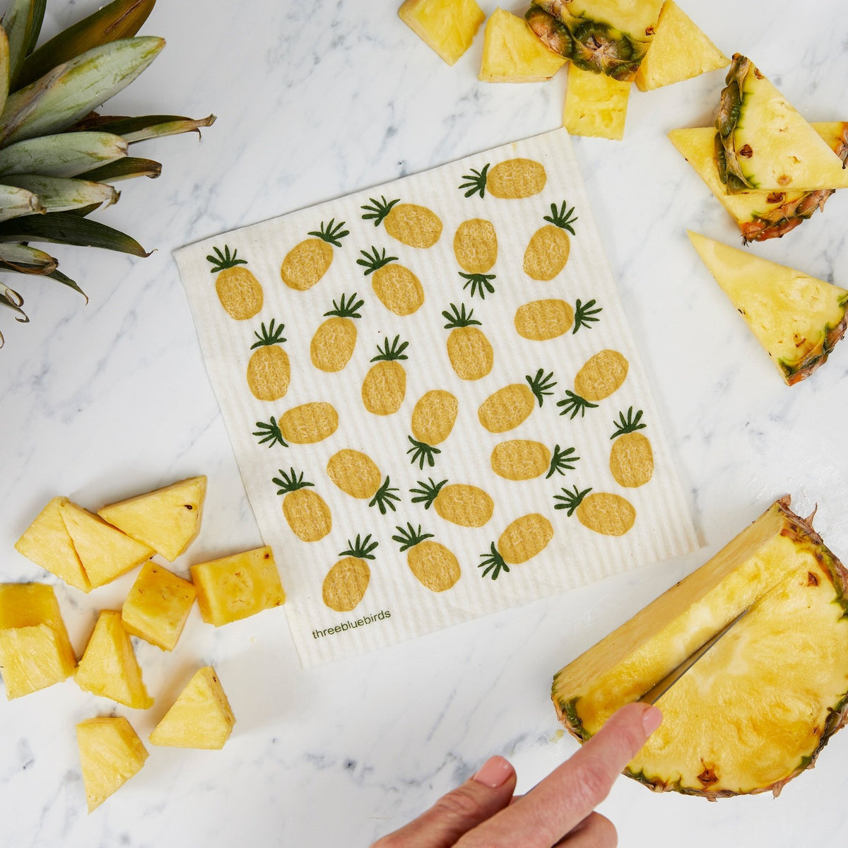 Pineapples Swedish Dishcloth — alternate view 2