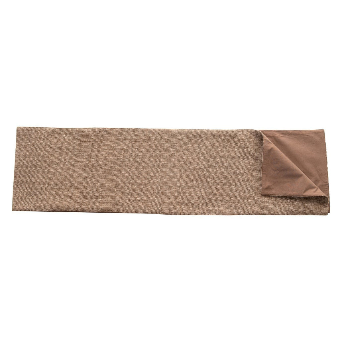 Wool Blend Tweed Table Runner, Brown — alternate view 4