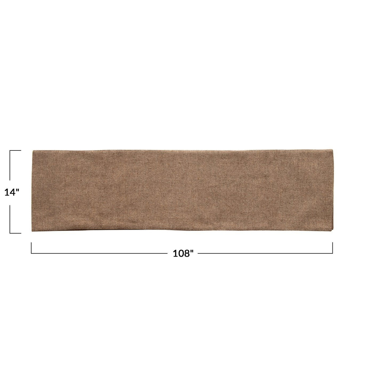 Wool Blend Tweed Table Runner, Brown — alternate view 5