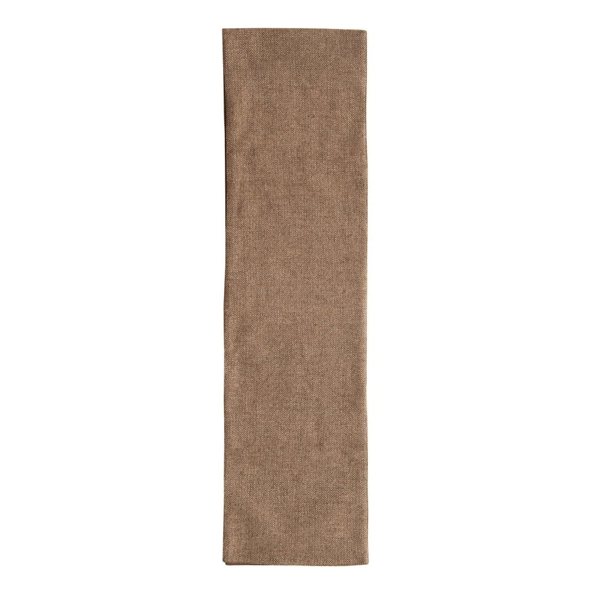 Wool Blend Tweed Table Runner, Brown — alternate view 2