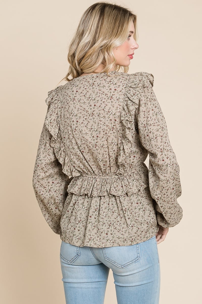 Ruffled Long Sleeve Top — alternate view 4