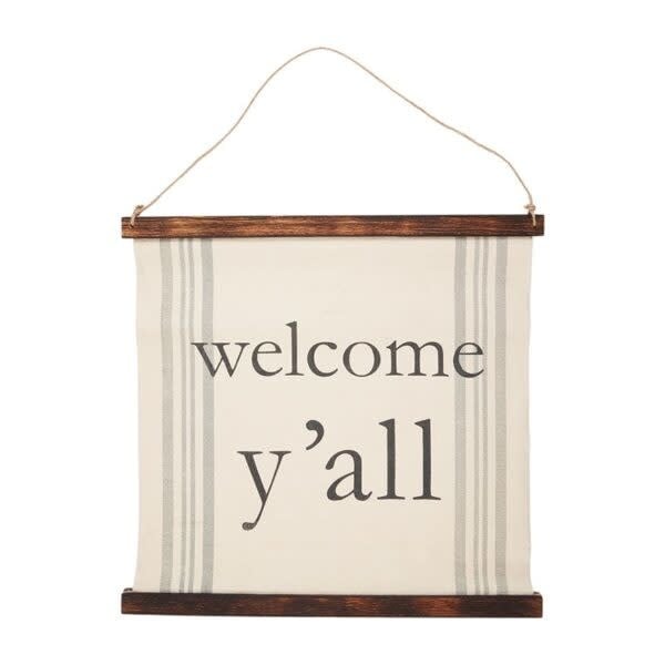 Welcome Y'all Fabric Hanger — alternate view 2