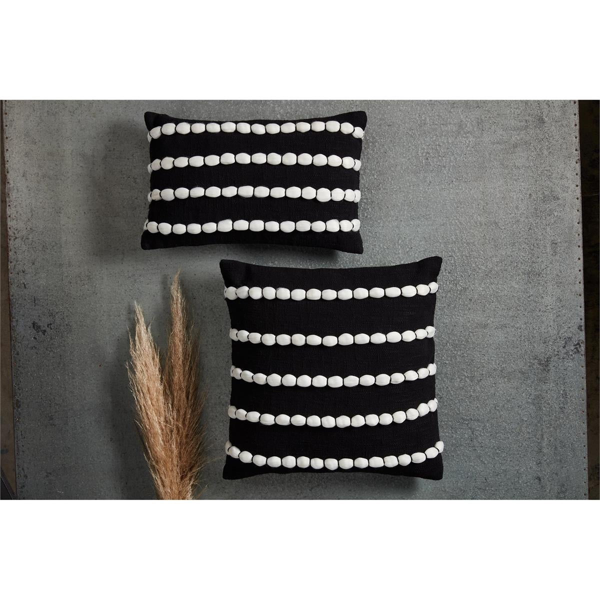 Pom Stripe Lumbar Pillow — alternate view 2
