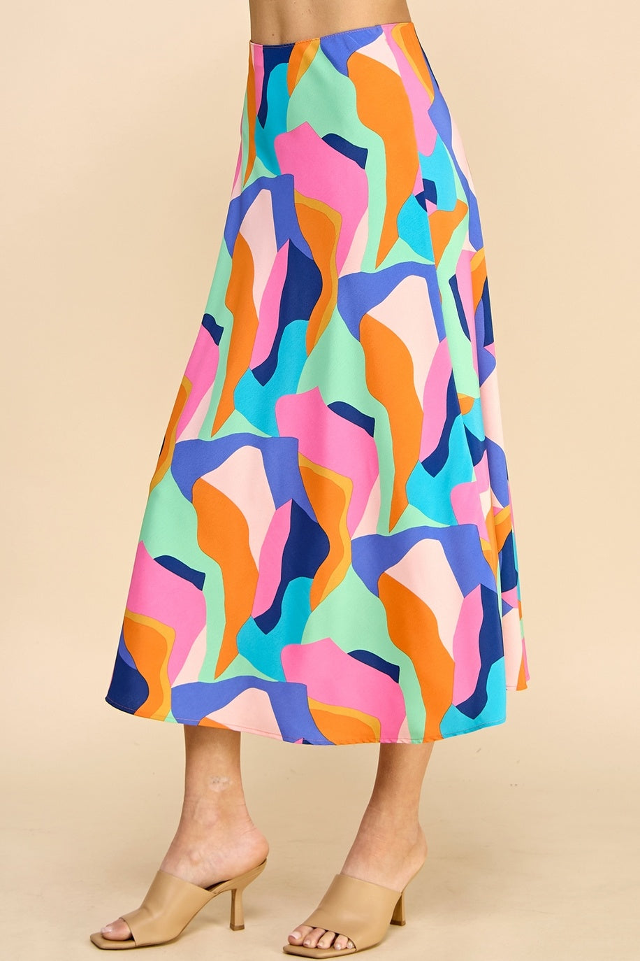 Abstract A Line Skirt Navy