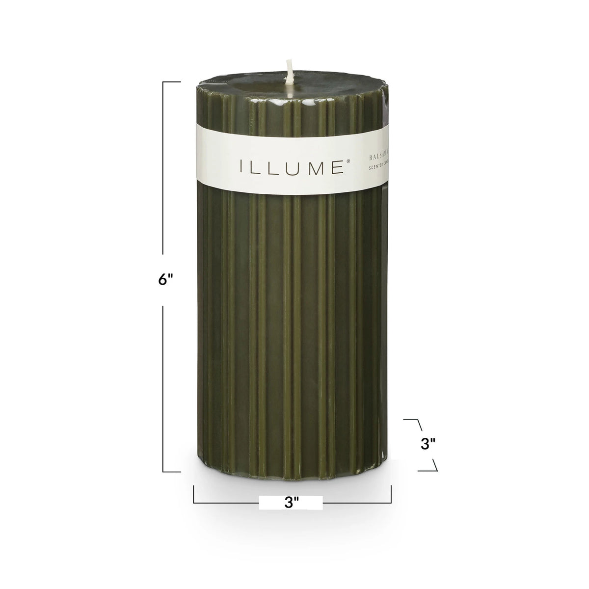 Balsam & Cedar Medium Fragranced Pillar Candle — alternate view 3