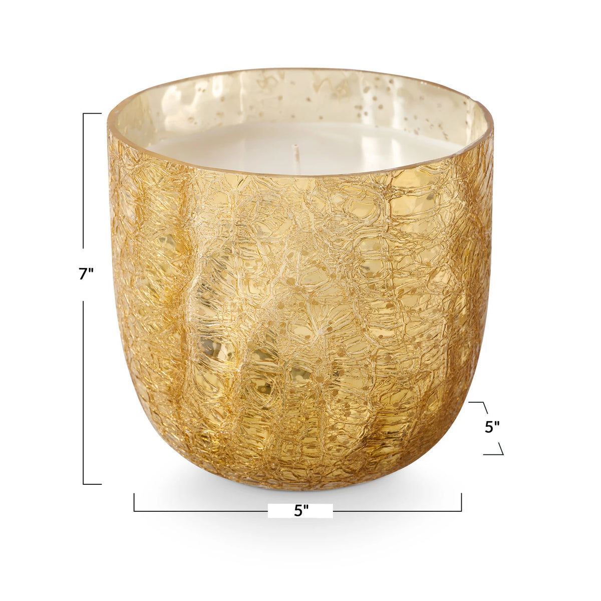 Cardamom Pomander Large Boxed Crackle Glass Candle — alternate view 4