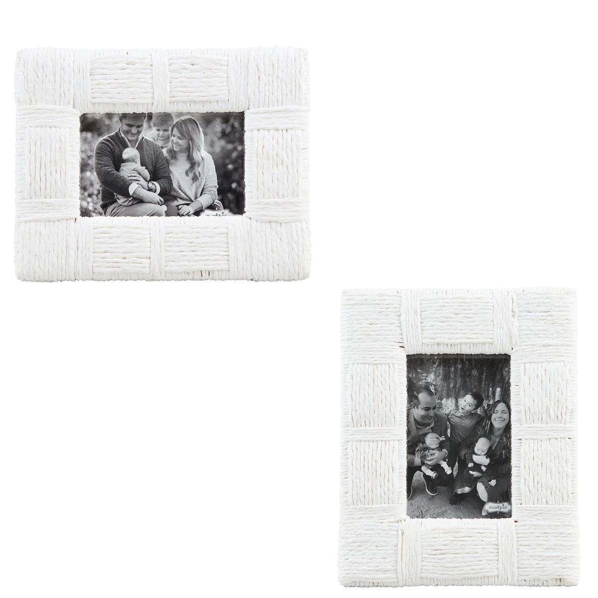 Large White Woven Frame — alternate view 2