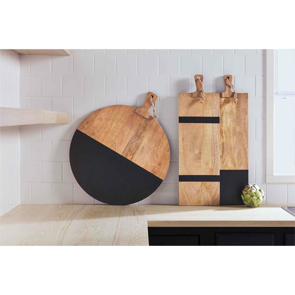 Round Black Wood Board — alternate view 2