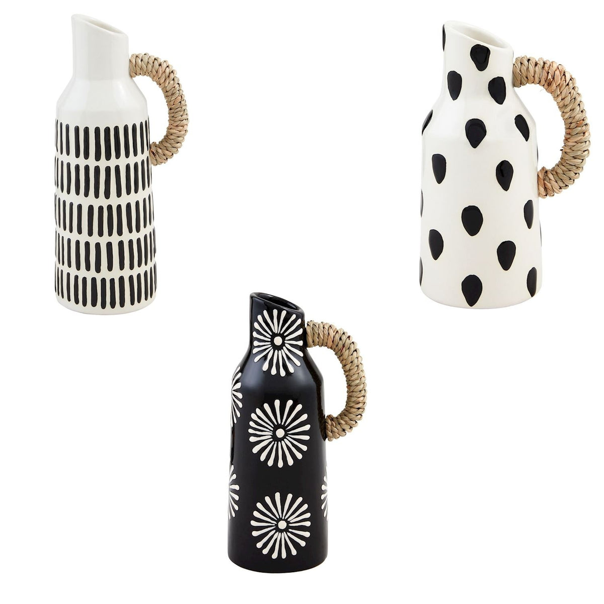 Black Patterned Bud Vase — alternate view 2