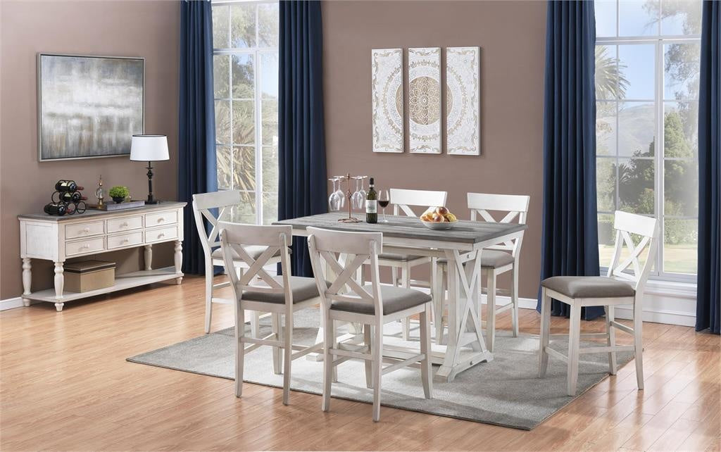 Bar Harbor Cream Counter Height Dining Table — alternate view 5