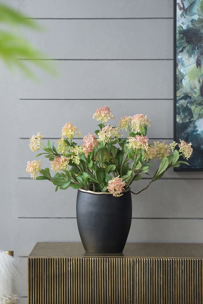 Black and Gold Rim Vase — alternate view 2