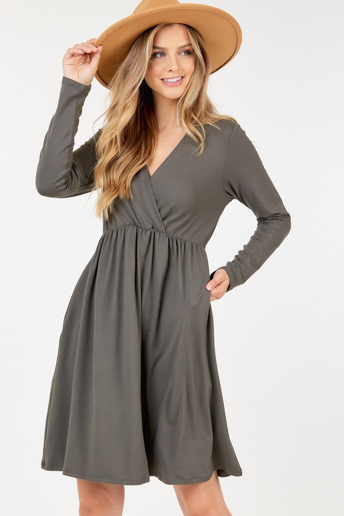 Dry Brushed Long Sleeve Dress — alternate view 6