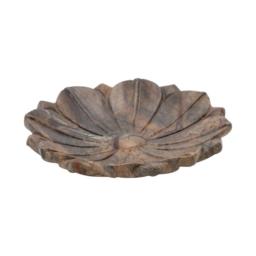 Carved Marble Flower Dish, Brown - Each Varies — alternate view 5