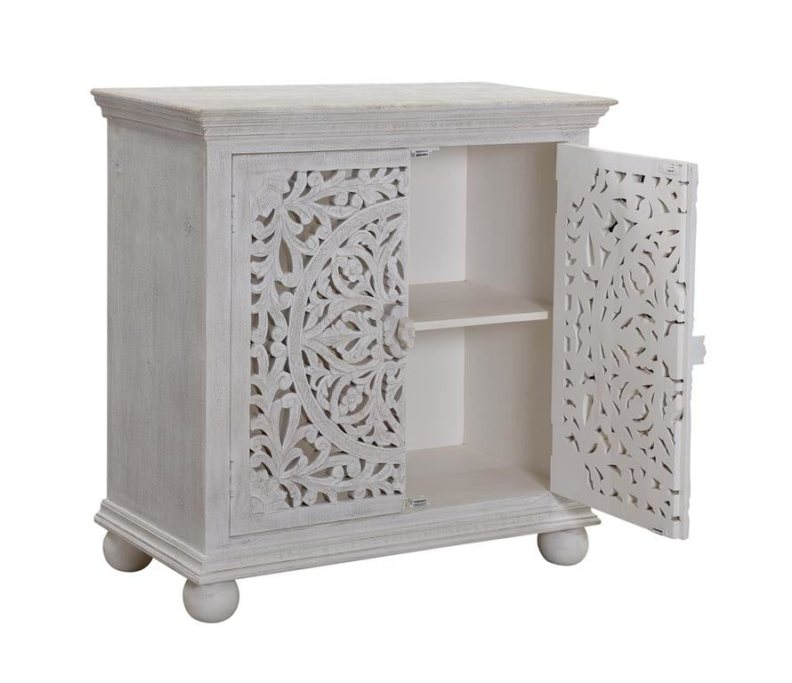 Whitewash 2 Door Cabinet — alternate view 3