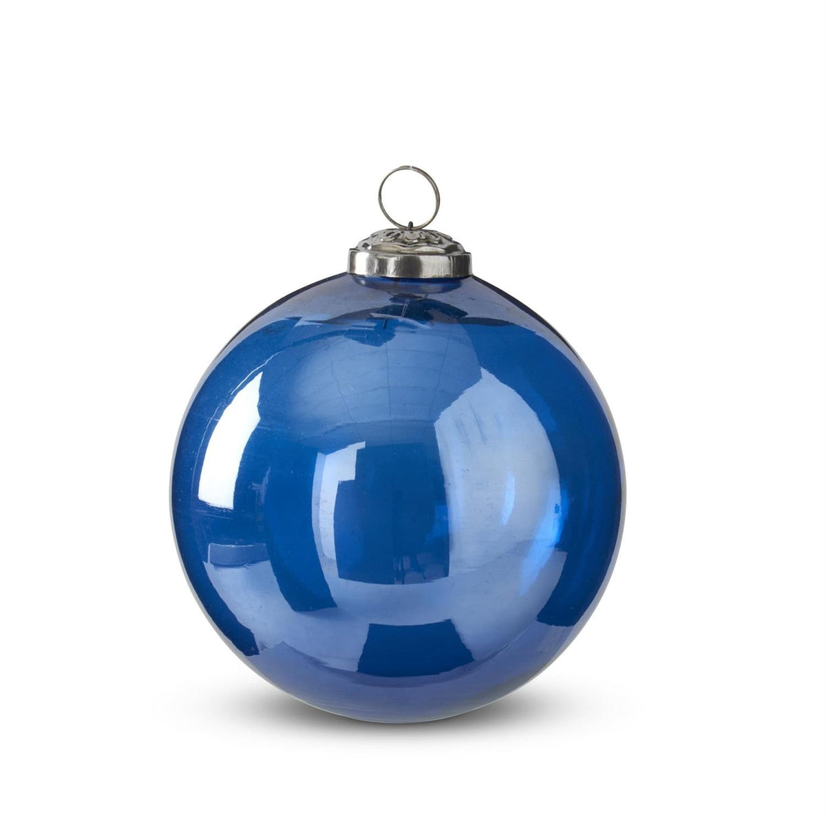 Blue Glass Round Ornament (5 inch)