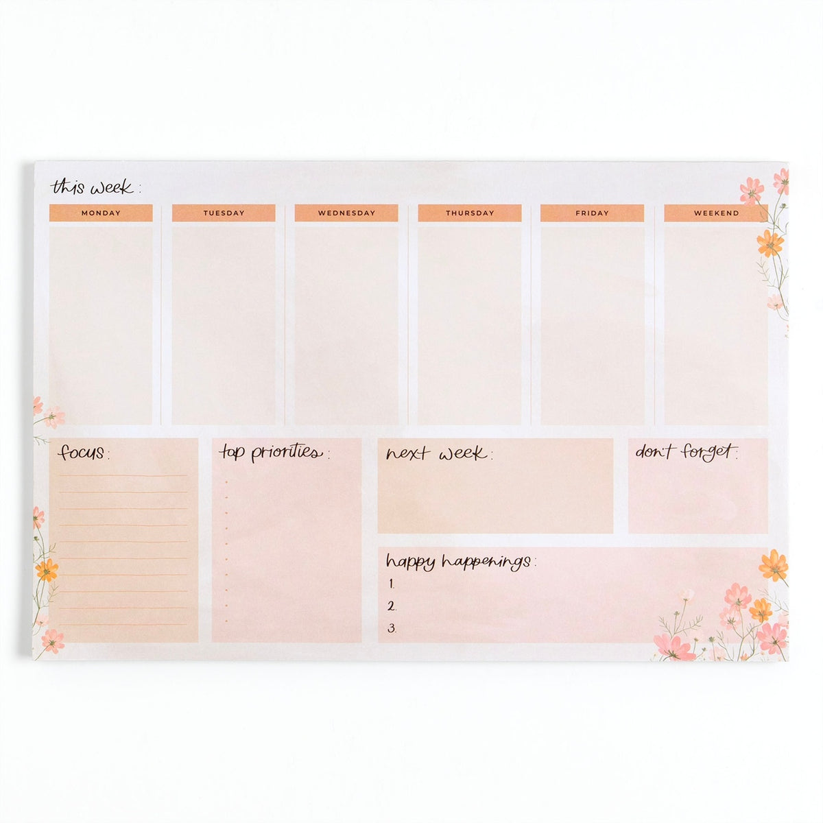 Alma Weekly Desk Notepad — alternate view 2