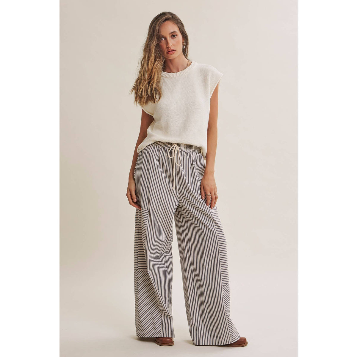 Striped Wide-Leg Pants — alternate view 24