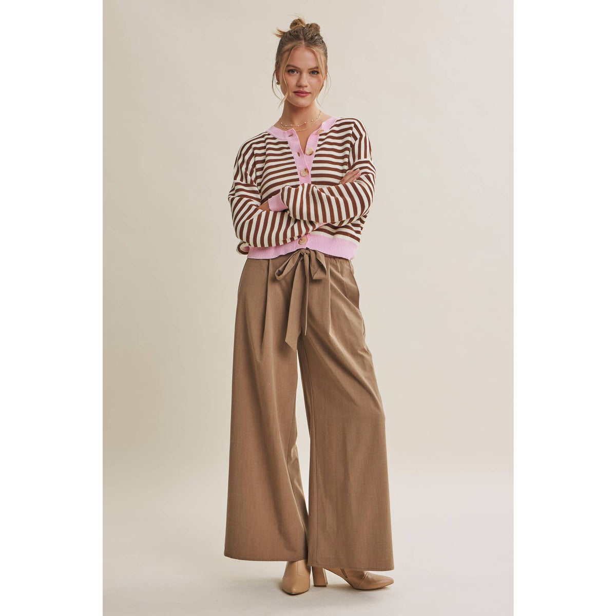 Striped Cotton Cardigan — alternate view 13