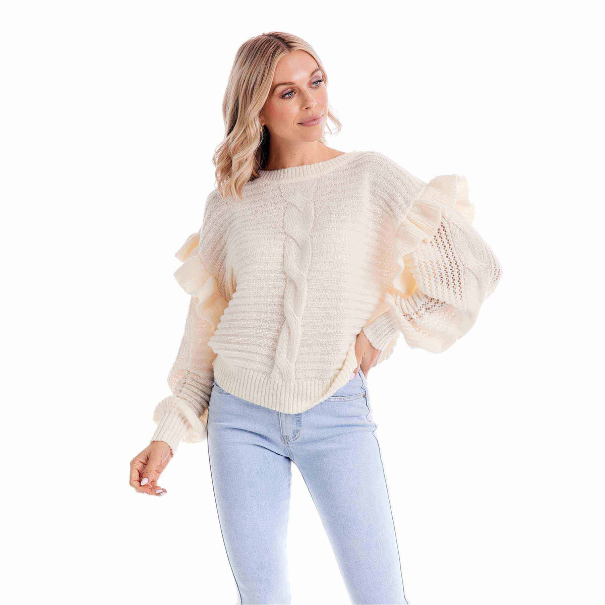 Willow Ruffle Sweater — alternate view 4