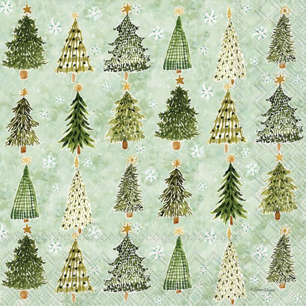 Christmas Tree Pattern Paper Lunch Napkins