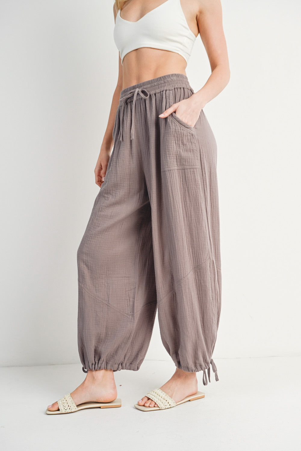 Jogger Harem Drawstring Pants — alternate view 5