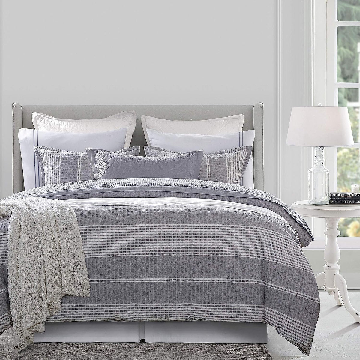 3 Piece Lane Stripe Queen Duvet Set — alternate view 2